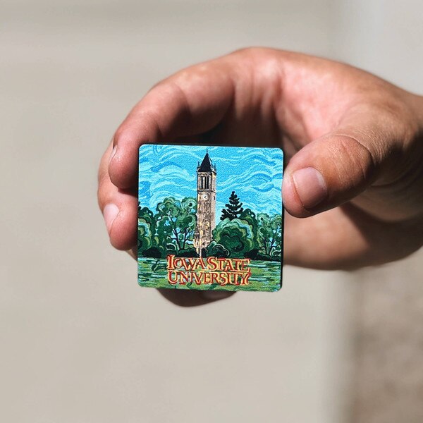 Justin Patten Campanile Iowa State Magnet (2"x2")
